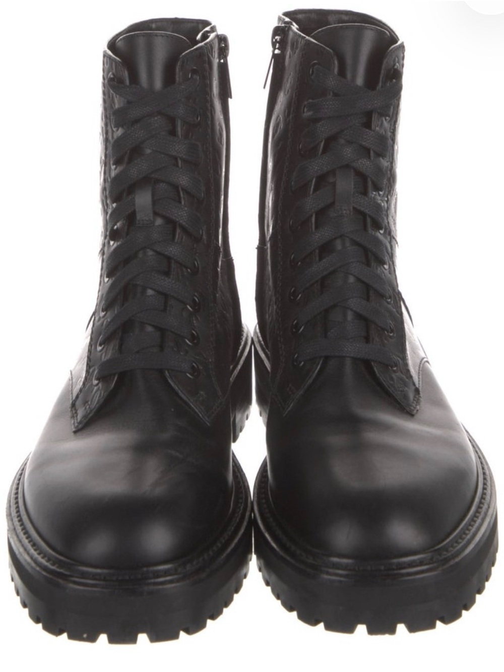 Jimmy Choo Black Leather Combat Boots
